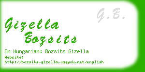 gizella bozsits business card